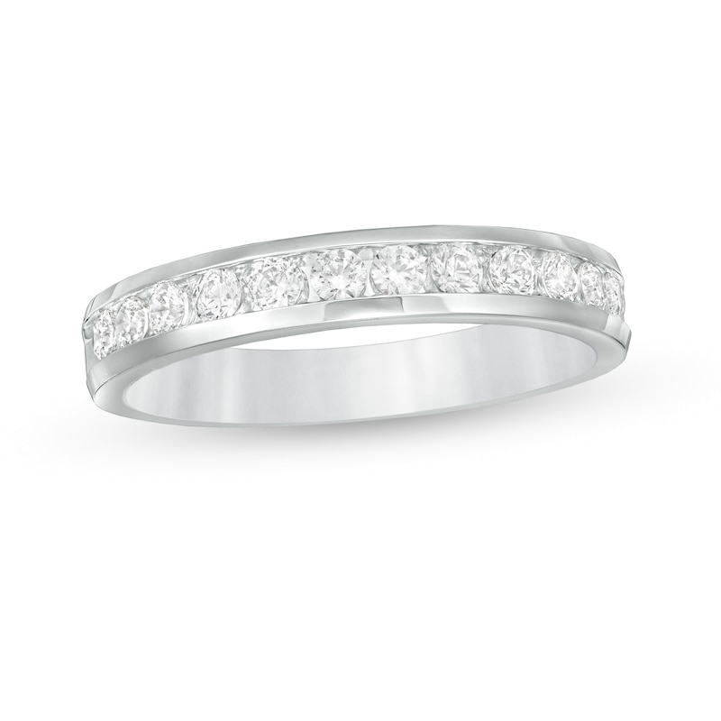 0.50 CT. T.W. Certified Colourless Diamond Band in 18K White Gold (E/I1)|Peoples Jewellers