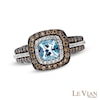 Thumbnail Image 1 of Le Vian® Sea Blue Aquamarine™ and 0.76 CT. T.W. Diamond Ring in 14K Vanilla Gold™