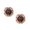 Thumbnail Image 1 of Le Vian® Chocolate Quartz™ and Diamond Accent Stud Earrings in 14K Strawberry Gold™