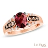 Thumbnail Image 0 of Le Vian® Raspberry Rhodolite™ and 0.28 CT. T.W. Diamond Ring in 14K Strawberry Gold™