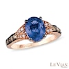 Le Vian® Blueberry Tanzanite™ and 0.33 CT. T.W. Diamond Ring in 14K Strawberry Gold™