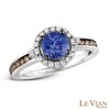 Thumbnail Image 1 of Le Vian® Blueberry Tanzanite™ and 0.42 CT. T.W. Diamond Ring in 14K Vanilla Gold™