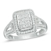 Thumbnail Image 1 of 0.50 CT. T.W. Composite Diamond Rectangular Frame Ring in 10K White Gold