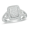 Thumbnail Image 0 of 0.50 CT. T.W. Composite Diamond Rectangular Frame Ring in 10K White Gold