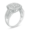 Thumbnail Image 3 of 0.50 CT. T.W. Composite Diamond Rectangular Frame Ring in 10K White Gold