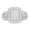 Thumbnail Image 4 of 0.50 CT. T.W. Composite Diamond Rectangular Frame Ring in 10K White Gold