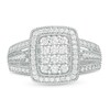 Thumbnail Image 3 of 0.50 CT. T.W. Composite Diamond Rectangular Frame Ring in 10K White Gold