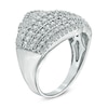 1.00 CT. T.W. Diamond Multi-Row Wave Ring in 10K White Gold