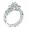 Thumbnail Image 1 of 1.50 CT. T.W. Certified Canadian Diamond Three Stone Bridal Set in 14K White Gold (I/I1)