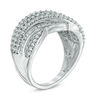 1.00 CT. T.W. Diamond Layered Wave Band in 10K White Gold