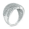 Thumbnail Image 1 of 1.00 CT. T.W. Diamond Layered Wave Band in 10K White Gold