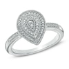 Thumbnail Image 1 of Diamond Accent Vintage-Style Pear-Shaped Ring in Sterling Silver