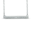 Thumbnail Image 1 of Diamond Accent Sideways Bar Necklace in Sterling Silver - 17"