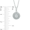 Thumbnail Image 1 of Diamond Accent Beaded Frame Medallion Pendant in Sterling Silver