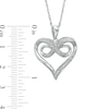 Diamond Accent Heart with Infinity Pendant in Sterling Silver