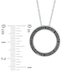 Thumbnail Image 2 of Black Diamond Accent Circle Pendant in Sterling Silver