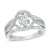 Thumbnail Image 0 of Unstoppable Love™ 6.0mm Lab-Created White Sapphire Swirl Ring in Sterling Silver