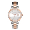 Ladies' Bulova Diamond Collection Two-Tone Watch with Silver Dial (Model: 98R169)