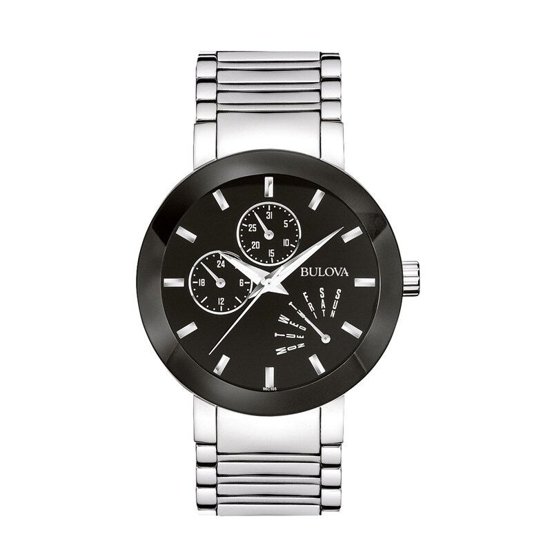 Main Image 1 of Men's Bulova Modern Chronograph Watch with Black Dial (Model: 96C105)