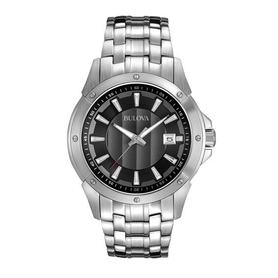 Men's Bulova Watch with Grey Dial (Model: 96B169)