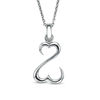Thumbnail Image 1 of Open Hearts by Jane Seymour™ Dainty Pendant in Sterling Silver