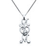 Thumbnail Image 1 of Open Hearts Family by Jane Seymour™ Linear "MOM" Pendant in Sterling Silver