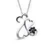 Thumbnail Image 0 of Open Hearts Family by Jane Seymour™ 0.04 CT. T.W. Black Diamond Motherly Love Paw Pendant in Sterling Silver
