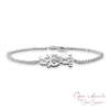 Thumbnail Image 1 of Open Hearts Family by Jane Seymour™ Diamond Accent Sideways &quot;MOM&quot; Bracelet in Sterling Silver - 6.25&quot;