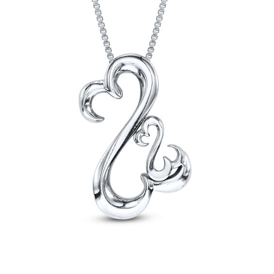 Peoples Open Hearts Family by Jane Seymour Diamond Accent Sideways MOM Bracelet in Sterling Silver 6.25 Coquitlam Centre