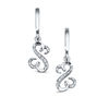 Thumbnail Image 0 of Open Hearts by Jane Seymour™ 0.04 CT. T.W. Diamond Drop Earrings in Sterling Silver