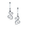 Thumbnail Image 1 of Open Hearts by Jane Seymour™ 0.04 CT. T.W. Diamond Drop Earrings in Sterling Silver