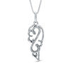 Thumbnail Image 0 of Open Hearts by Jane Seymour™ 0.04 CT. T.W. Diamond Single Wing Pendant in Sterling Silver