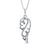 Thumbnail Image 1 of Open Hearts by Jane Seymour™ 0.04 CT. T.W. Diamond Single Wing Pendant in Sterling Silver