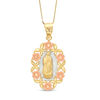 Thumbnail Image 1 of Our Lady of Guadalupe Flower Pendant in 10K Two-Tone Gold