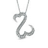 Thumbnail Image 0 of Open Hearts by Jane Seymour™ 0.25 CT. T.W. Diamond Pendant in 14K White Gold - 20"