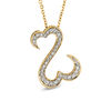 Thumbnail Image 1 of Open Hearts by Jane Seymour™ 0.25 CT. T.W. Diamond Pendant in 14K Gold - 20"