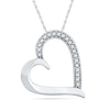 Thumbnail Image 0 of Diamond Accent Tilted Heart Pendant in 10K White Gold