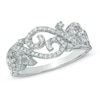 Thumbnail Image 0 of 0.25 CT. T.W. Diamond Open Scroll Ring in 10K White Gold