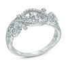 Thumbnail Image 2 of 0.25 CT. T.W. Diamond Open Scroll Ring in 10K White Gold