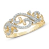 Thumbnail Image 0 of 0.25 CT. T.W. Diamond Open Scroll Ring in 10K Gold