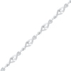 0.20 CT. T.W. Diamond Interlocking Infinity Bracelet in Sterling Silver - 7.25"