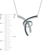 0.13 CT. T.W. Enhanced Blue and White Diamond Abstract Three Piece Set in Sterling Silver