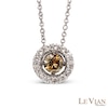 Thumbnail Image 1 of Le Vian Chocolate Diamonds® 0.55 CT. T.W. Diamond Frame Pendant in 14K Vanilla Gold™
