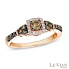 Thumbnail Image 1 of Le Vian Chocolate Diamonds® 0.89 CT. T.W. Diamond Frame Tri-Sides Ring in 14K Strawberry Gold™