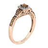 Le Vian Chocolate Diamonds® 0.89 CT. T.W. Diamond Frame Tri-Sides Ring in 14K Strawberry Gold™