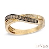 Thumbnail Image 1 of Le Vian Chocolate Diamonds® 0.25 CT. T.W. Diamond Overlay Band in 14K Honey Gold™