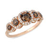 Le Vian Chocolate Diamonds® 0.73 CT. T.W. Diamond Frame Five Stone Ring in 14K Strawberry Gold™