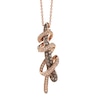 Thumbnail Image 0 of Le Vian Chocolate Diamonds® 0.77 CT. T.W. Diamond Wrapped Stick Pendant in 14K Strawberry Gold™