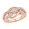 Thumbnail Image 1 of 0.25 CT. T.W. Diamond Loose Knot Ring in 10K Rose Gold