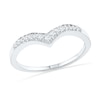 Thumbnail Image 1 of 0.10 CT. T.W. Diamond Chevron Band in 10K White Gold